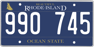 RI license plate 990745