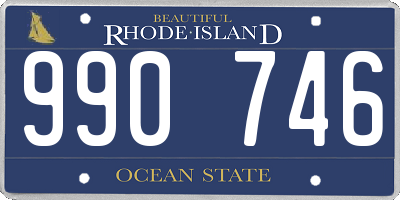 RI license plate 990746