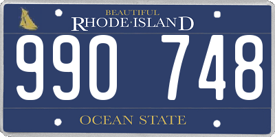 RI license plate 990748