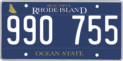 RI license plate 990755