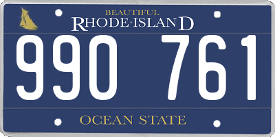 RI license plate 990761