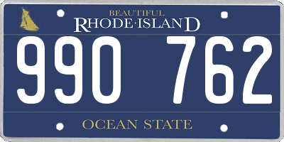 RI license plate 990762