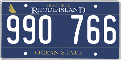 RI license plate 990766