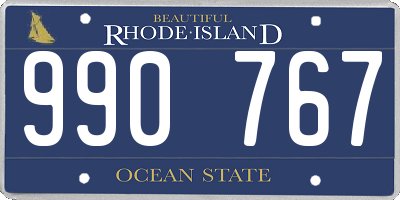 RI license plate 990767