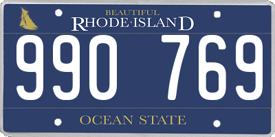 RI license plate 990769