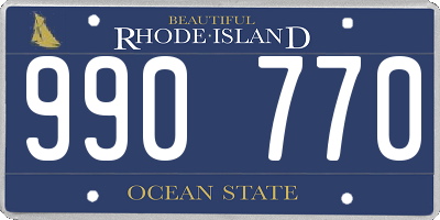 RI license plate 990770