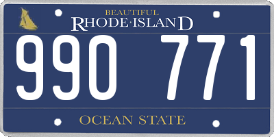 RI license plate 990771