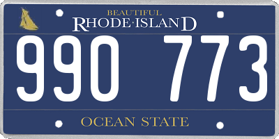 RI license plate 990773