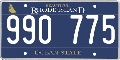 RI license plate 990775