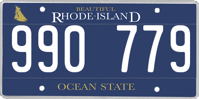 RI license plate 990779