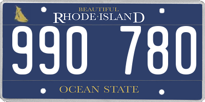 RI license plate 990780