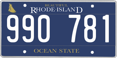 RI license plate 990781