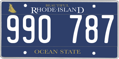 RI license plate 990787