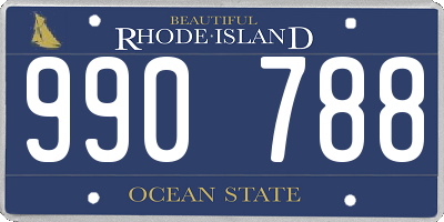 RI license plate 990788