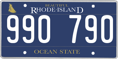 RI license plate 990790