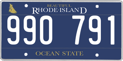 RI license plate 990791