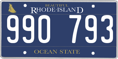 RI license plate 990793