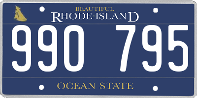 RI license plate 990795