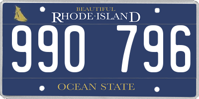 RI license plate 990796