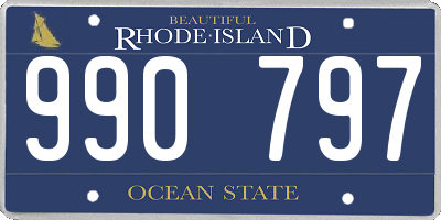 RI license plate 990797