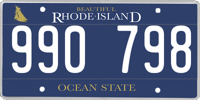 RI license plate 990798