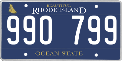 RI license plate 990799