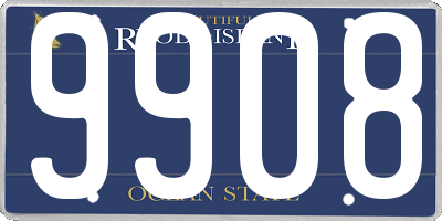 RI license plate 9908