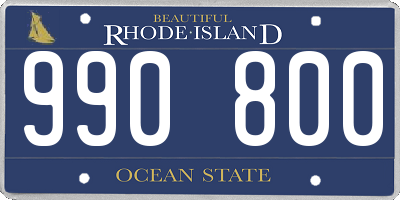 RI license plate 990800