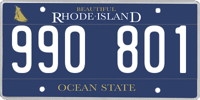 RI license plate 990801