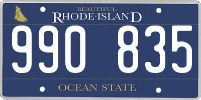 RI license plate 990835