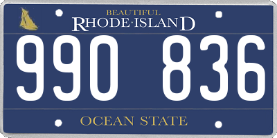 RI license plate 990836