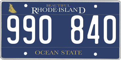 RI license plate 990840