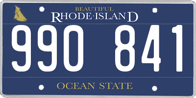 RI license plate 990841