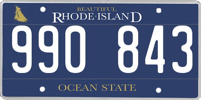 RI license plate 990843