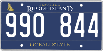RI license plate 990844
