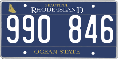 RI license plate 990846