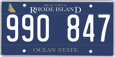 RI license plate 990847