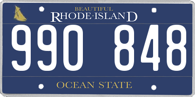 RI license plate 990848