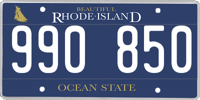 RI license plate 990850