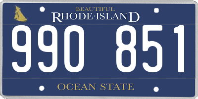 RI license plate 990851