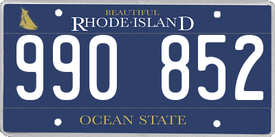 RI license plate 990852