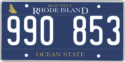 RI license plate 990853