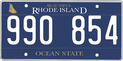 RI license plate 990854