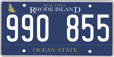 RI license plate 990855