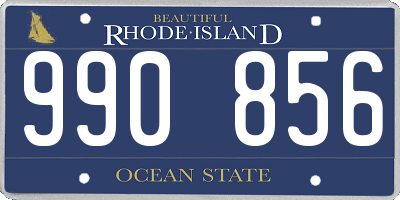 RI license plate 990856