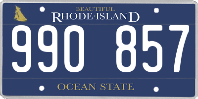 RI license plate 990857