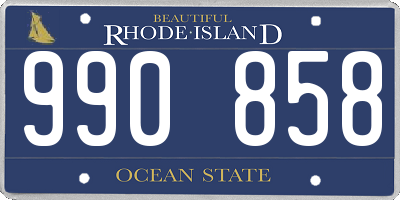 RI license plate 990858