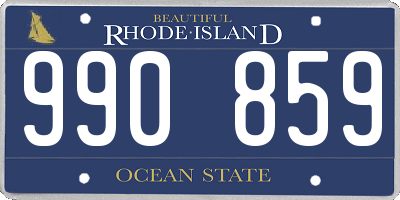 RI license plate 990859