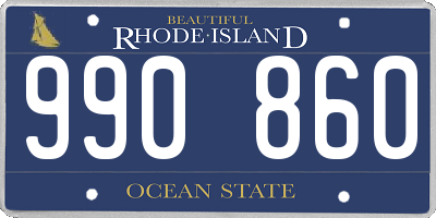 RI license plate 990860