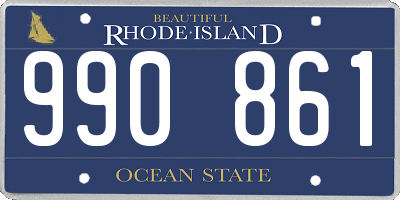 RI license plate 990861